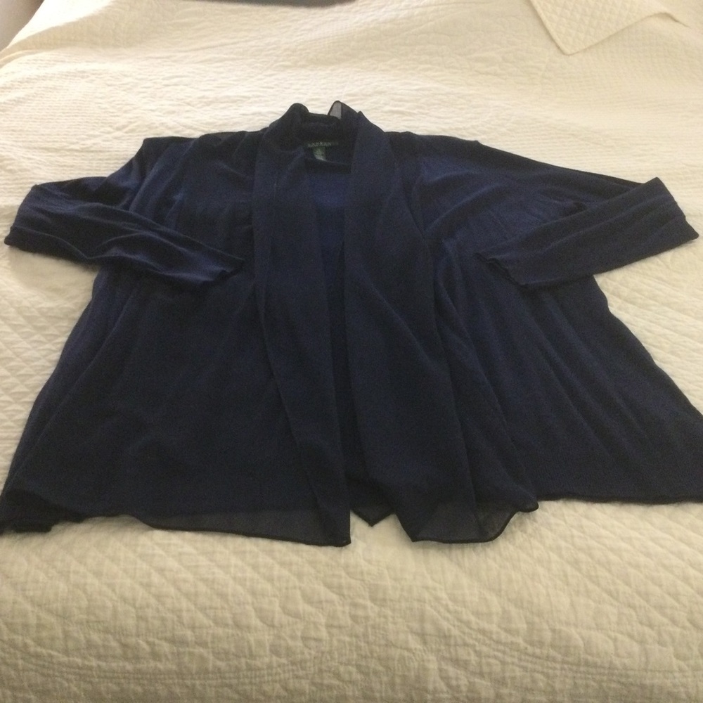 Lauren Ralph Lauren Navy Open Cardigan
